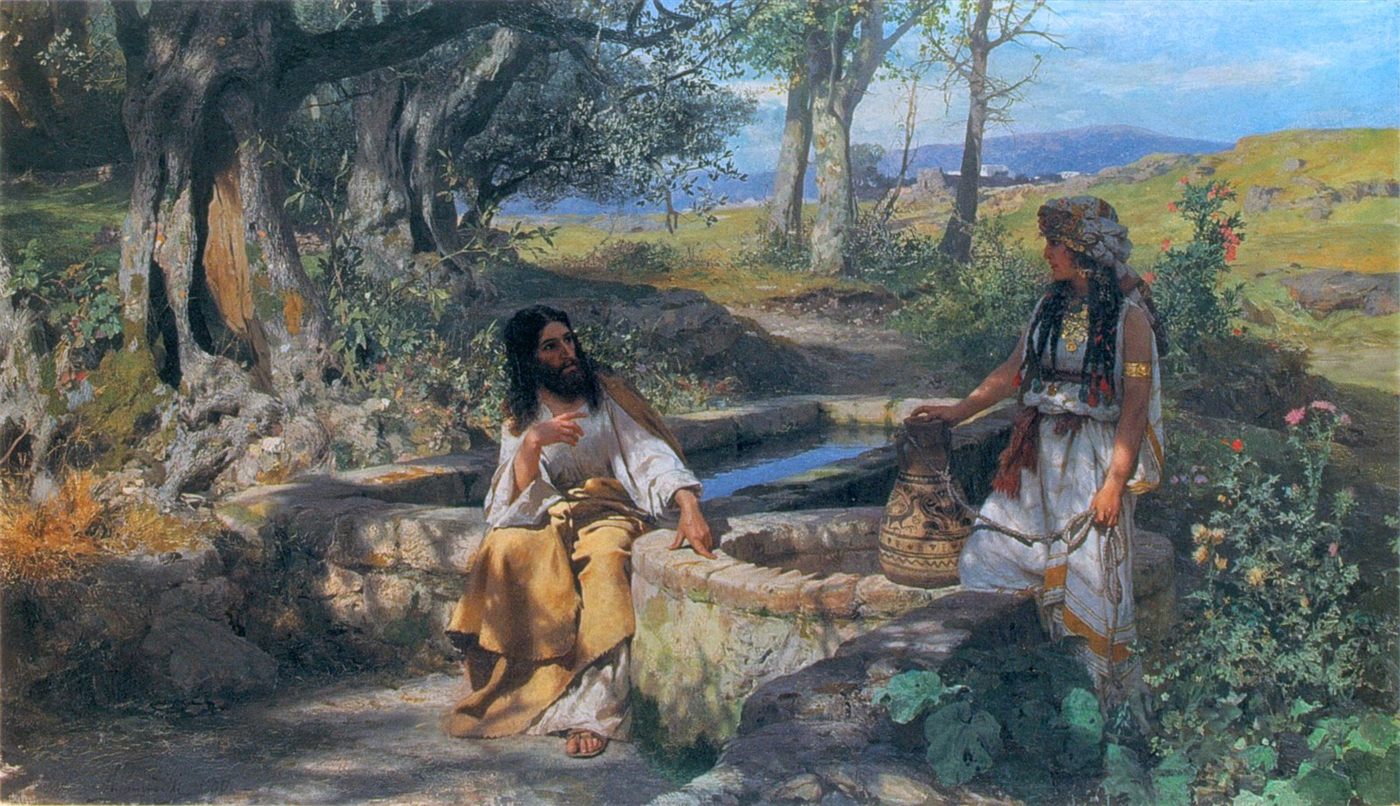 Cristo e a samaritana no poço, por Henryk Siemiradzki