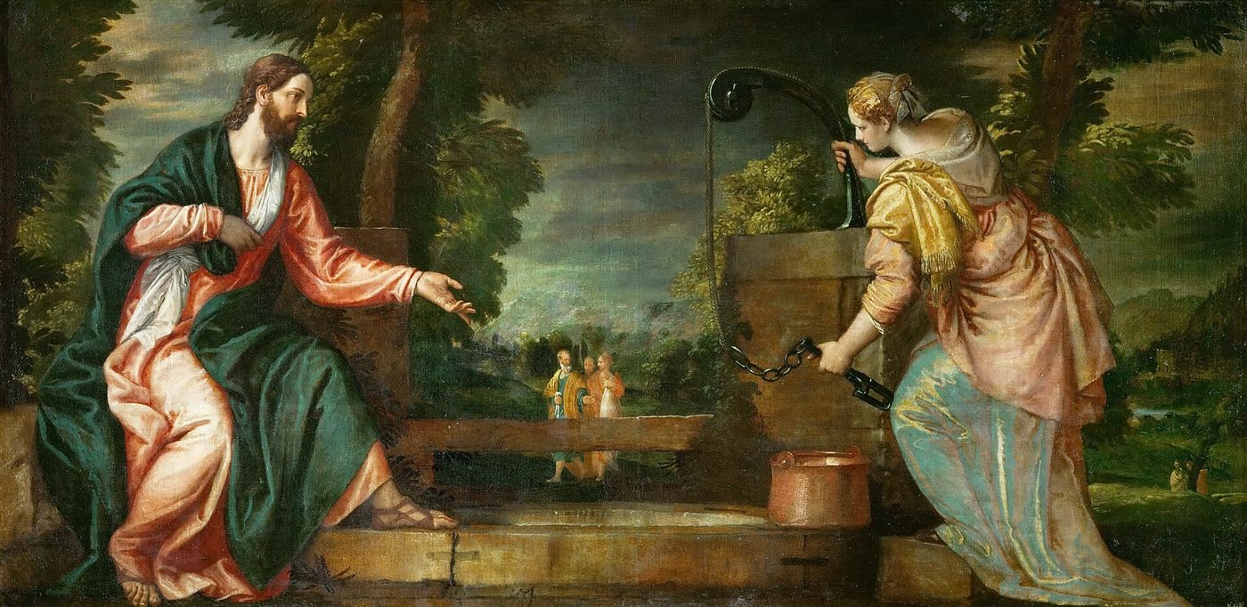 Cristo e a samaritana no poço, por Paolo Veronese