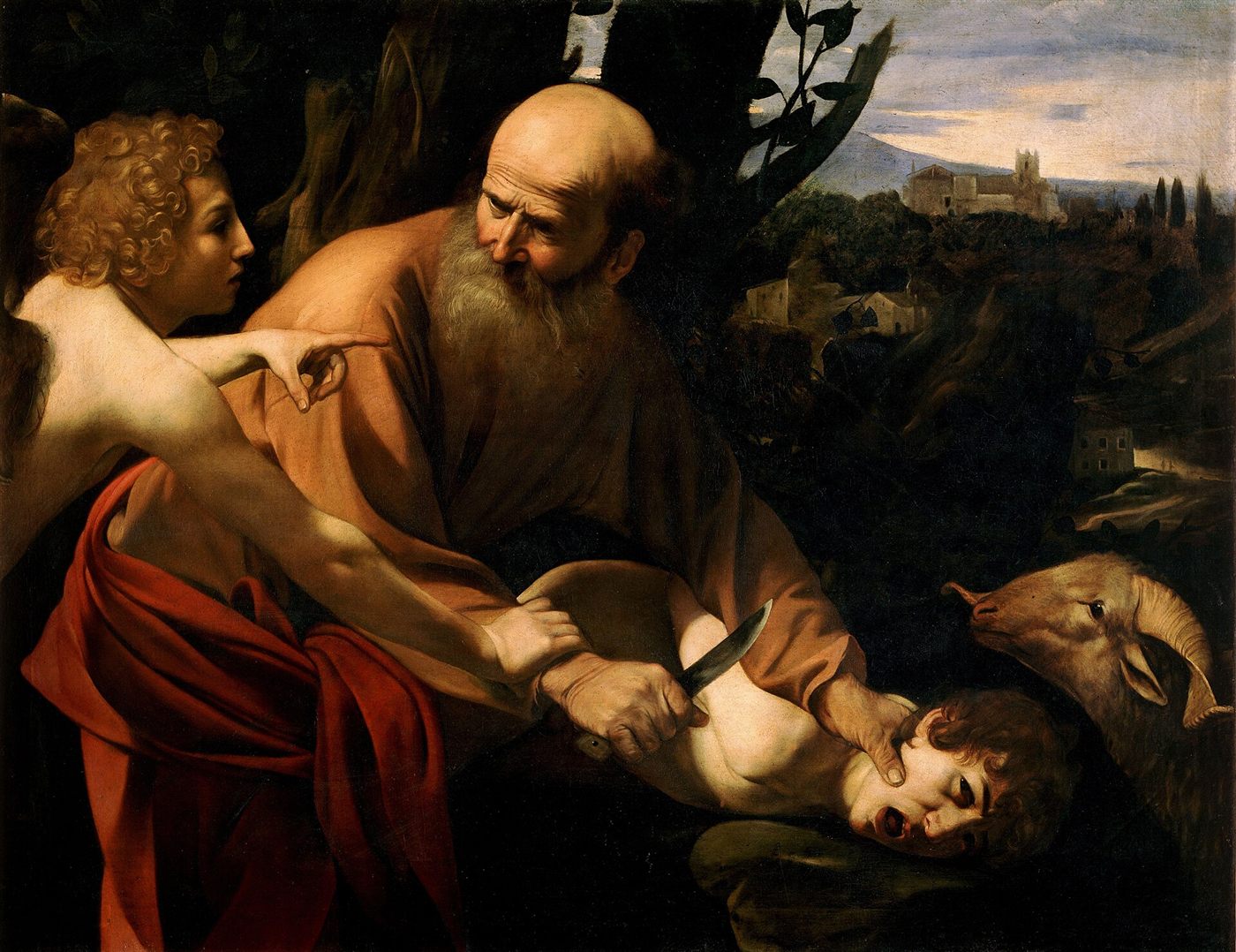 O Sacrifício de Isaque, por Caravaggio
