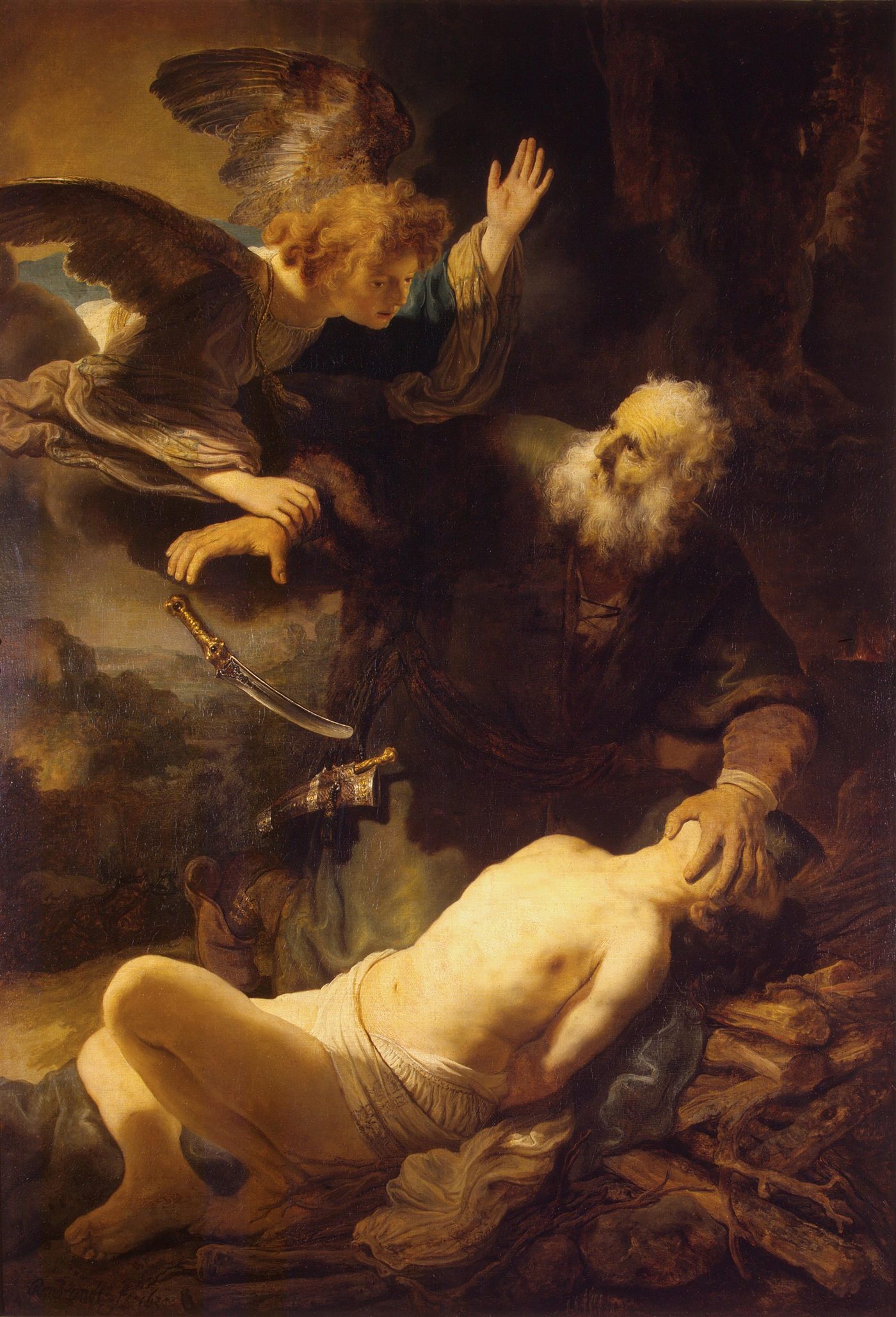 O Sacrifício de Isaque, por Rembrandt (1635)