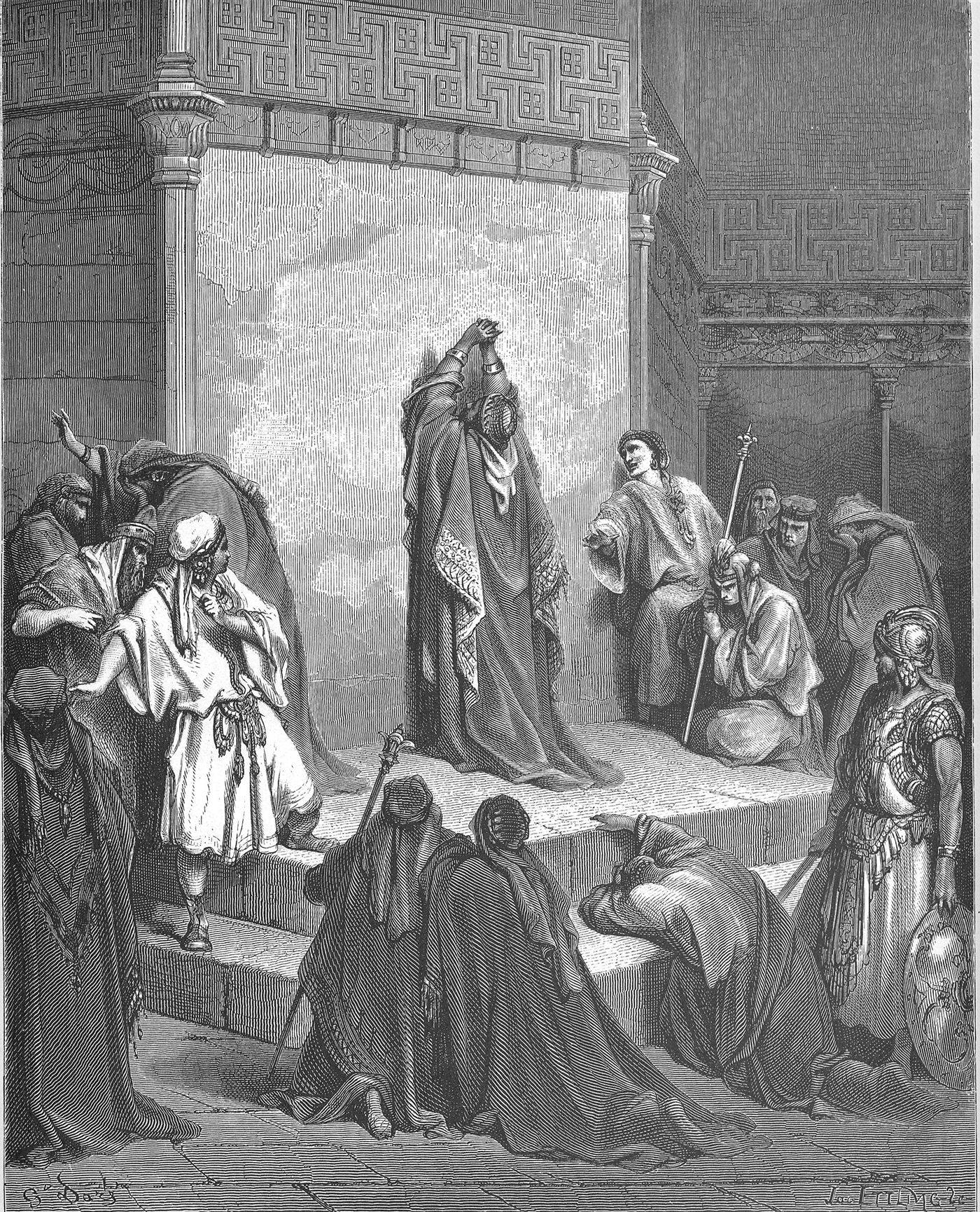 Davi chora a morte de Absalão, gravura de Gustave Doré