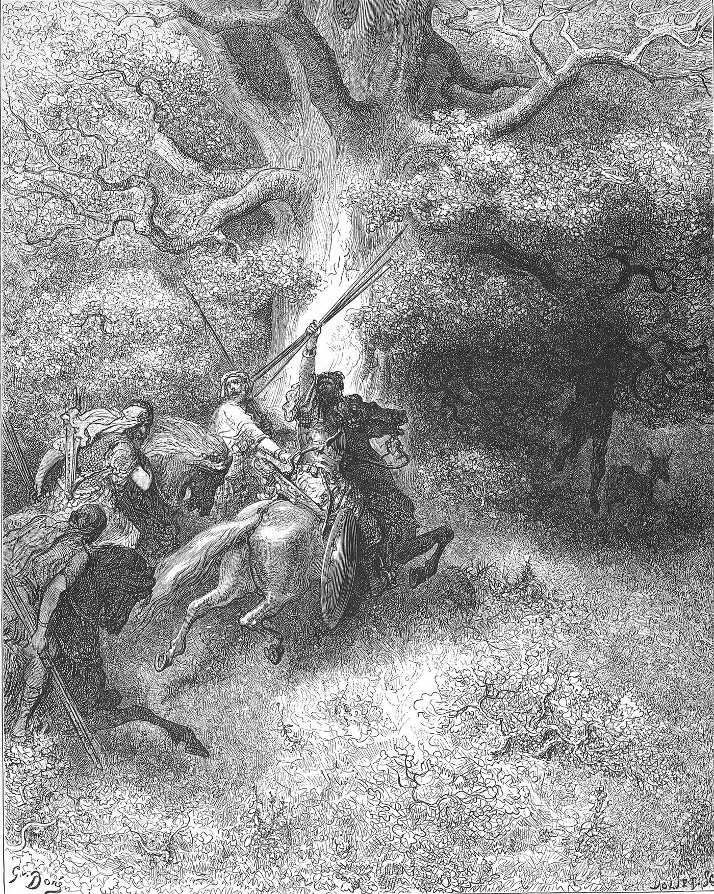 A morte de Absalão, gravura de Gustave Doré