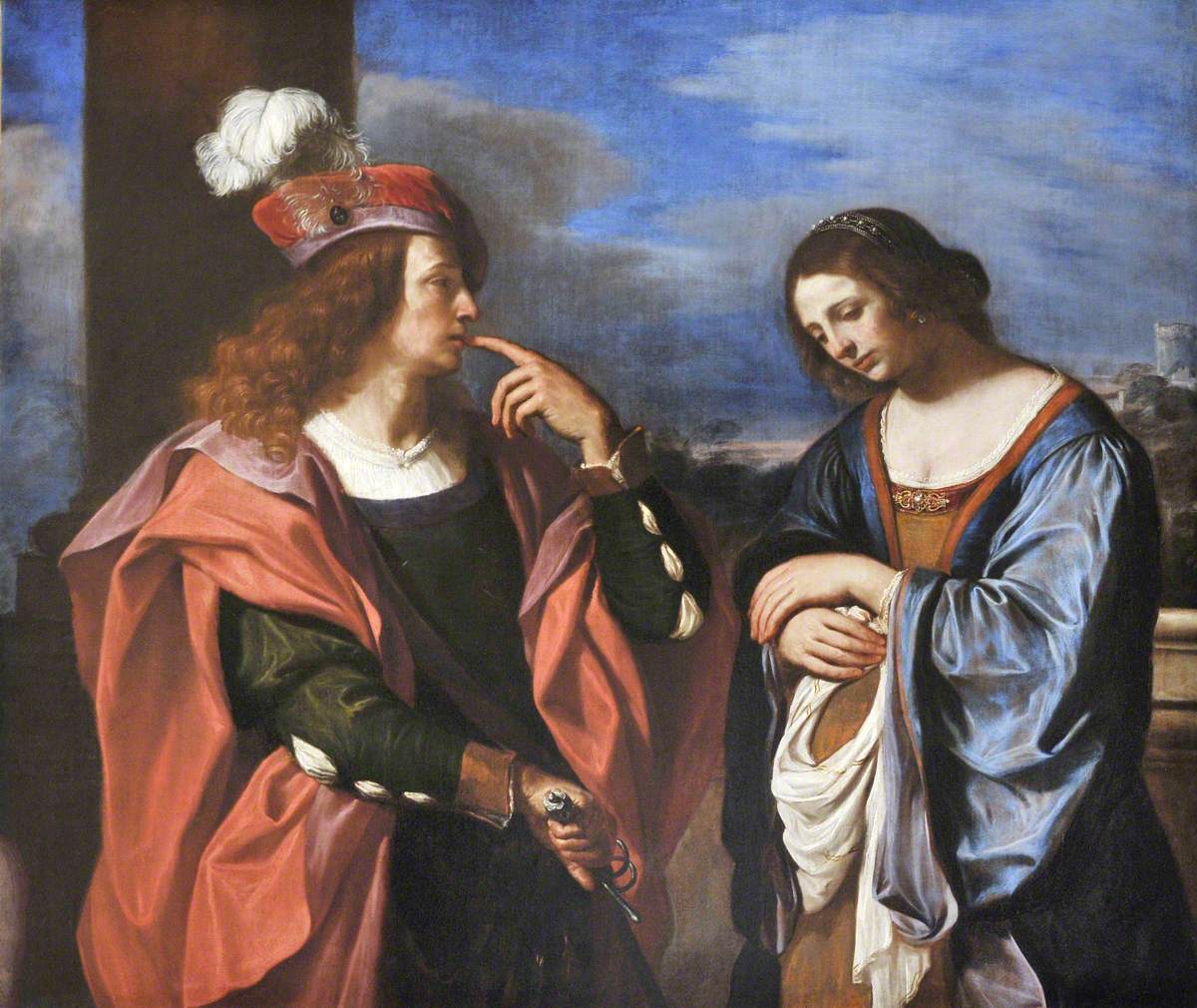 Absalão e Tamar, pintura de Guercino