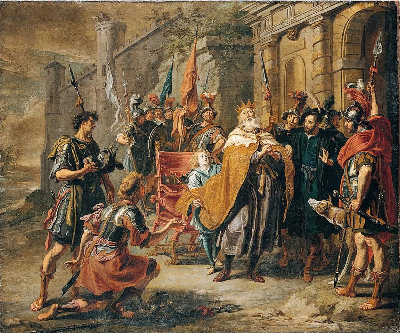 Davi chora a morte de Absalão, pintura de Willem van Herp