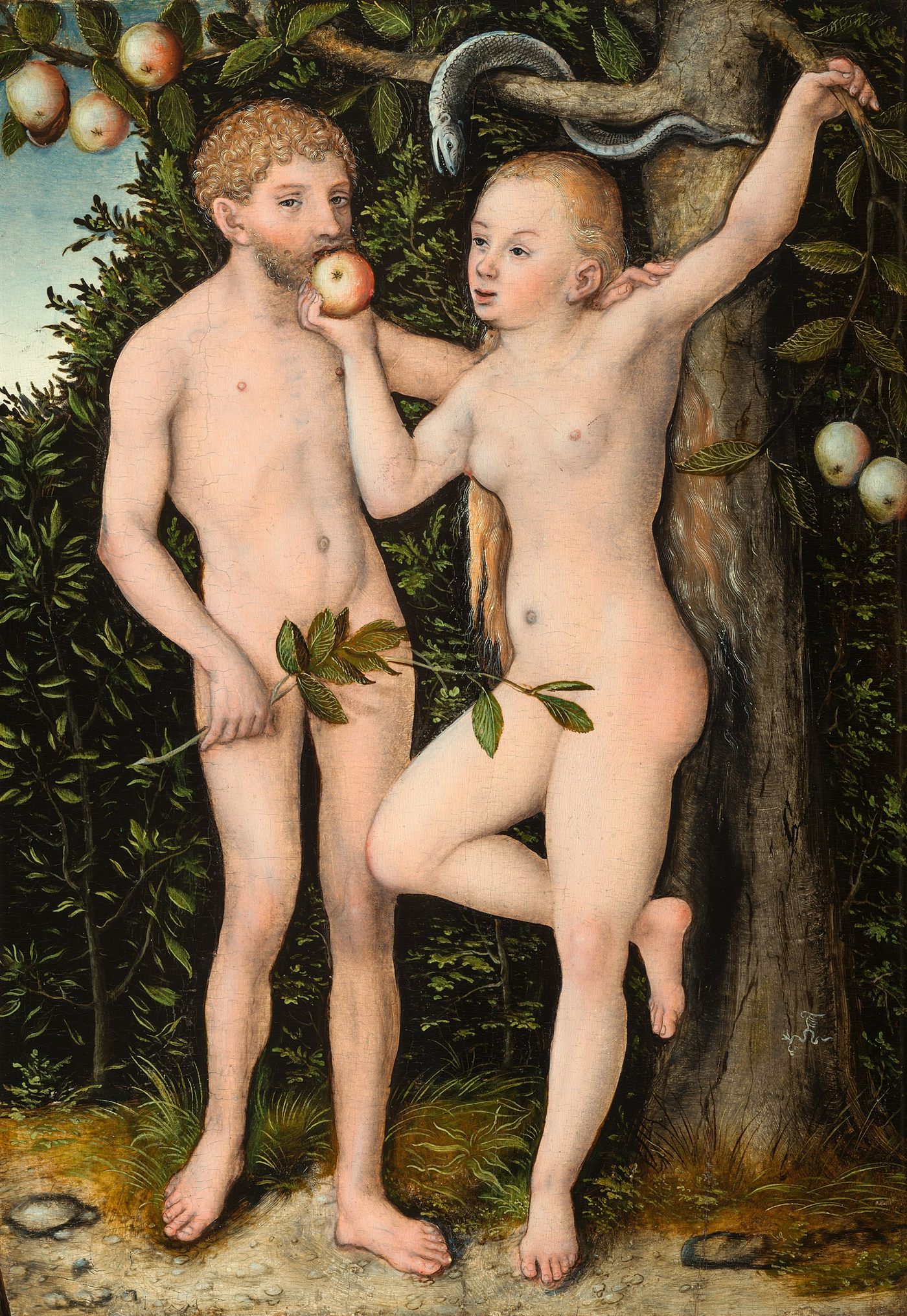 Adão e Eva, por Lucas Cranach, o Velho