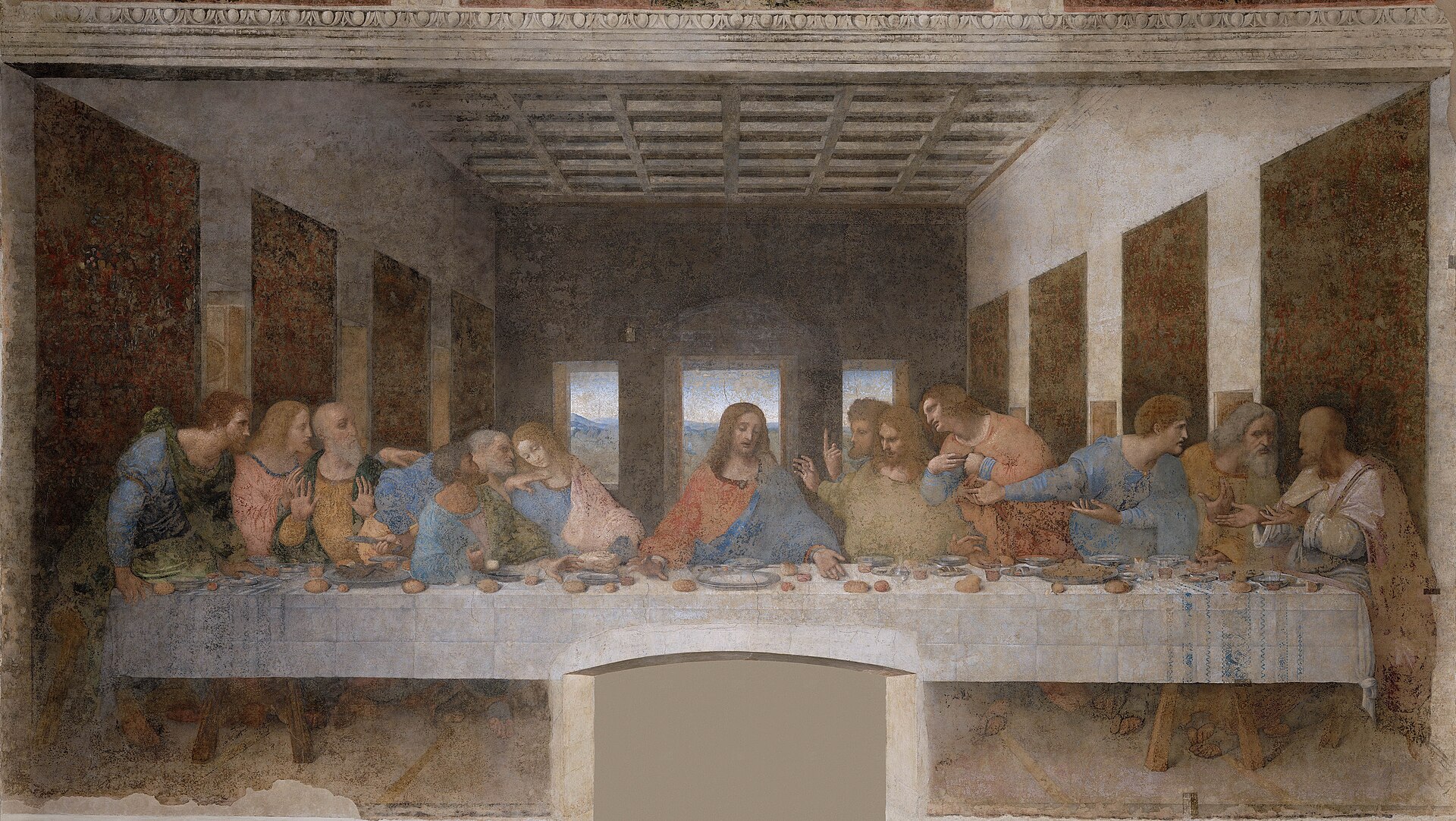 A Última Ceia, afresco de Leonardo da Vinci