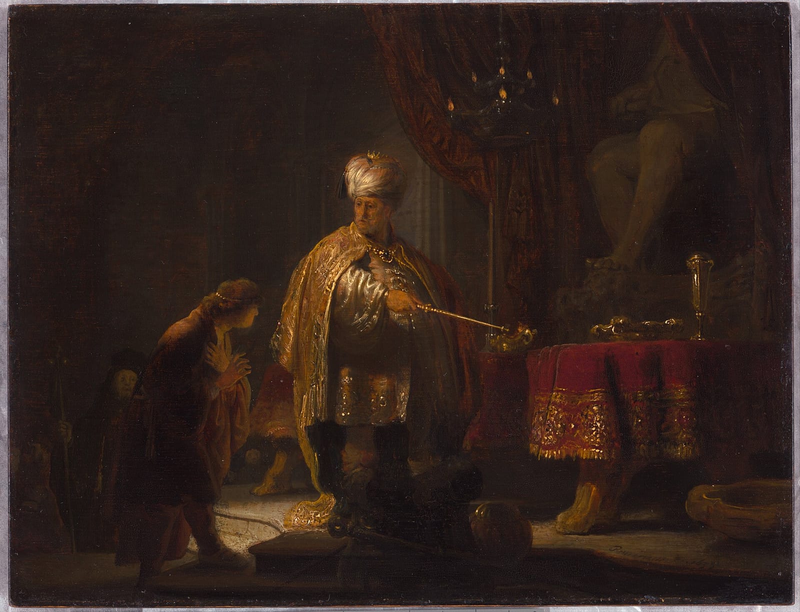 Daniel e Ciro diante do ídolo de Bel, pintura de Rembrandt