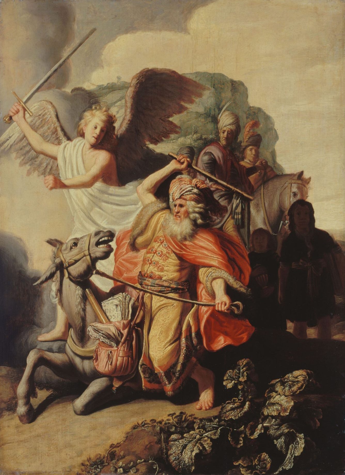 Balaão e a jumenta, por Rembrandt