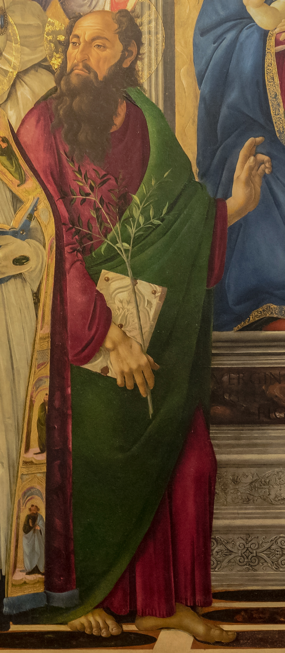São Barnabé, detalhe do retábulo de Botticelli