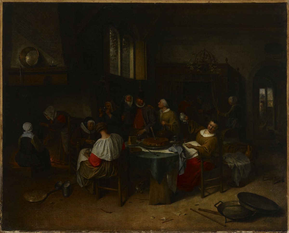 Festa de Batismo, por Jan Steen