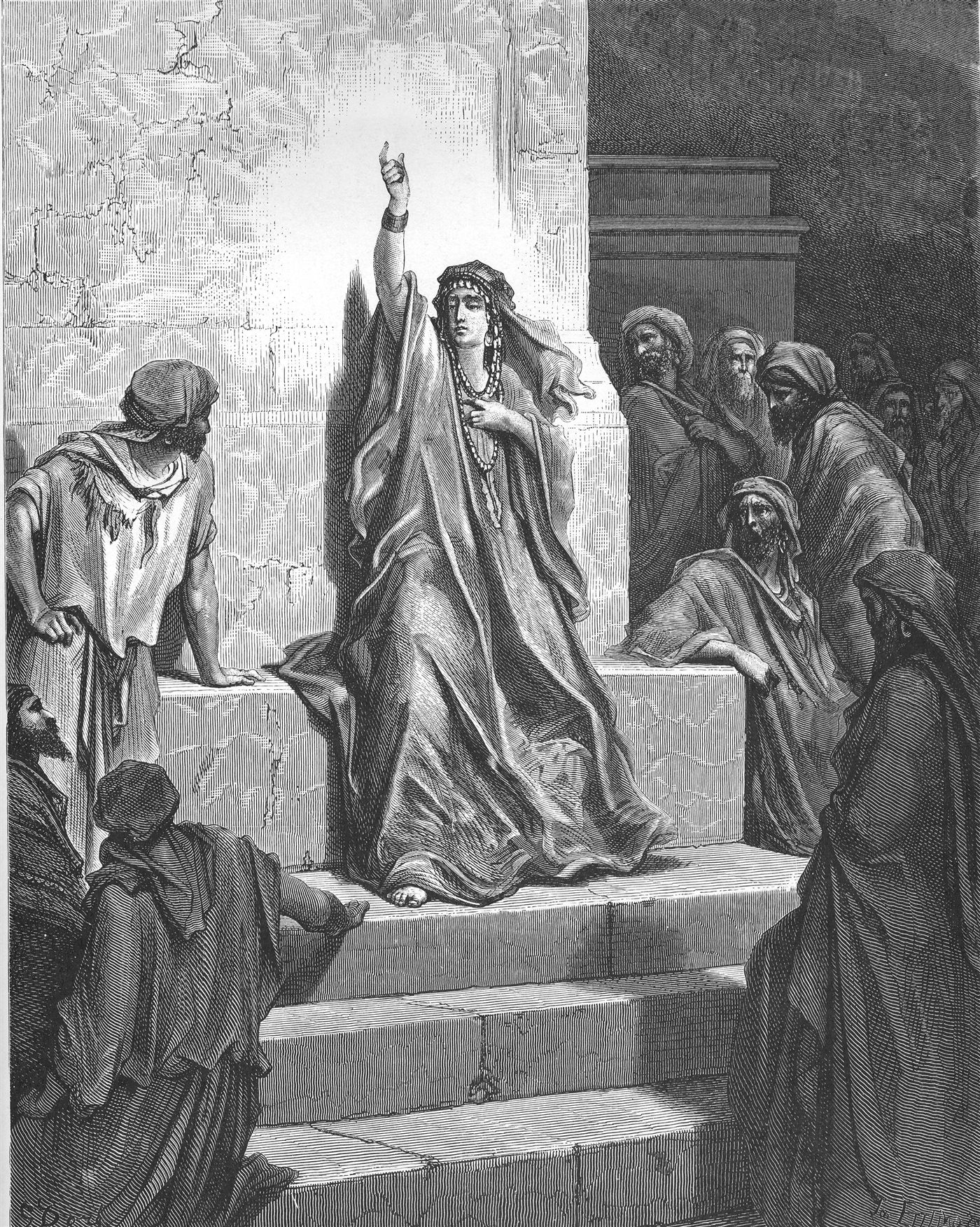 Débora louva Jael, por Gustave Doré (1866)