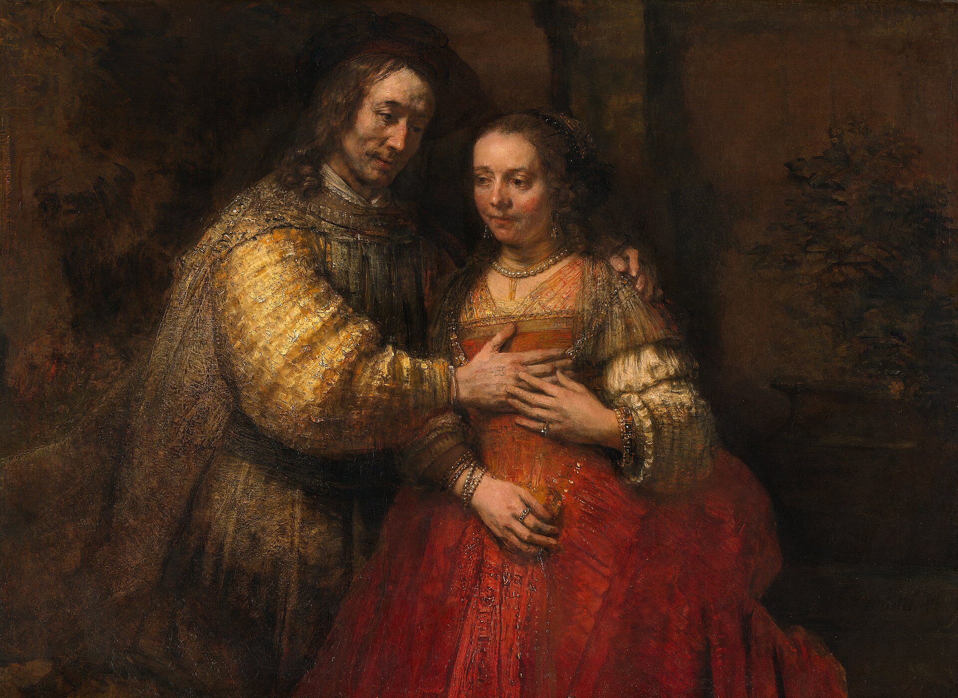 Retrato de um casal como figuras do Antigo Testamento, conhecido como 'A Noiva Judia', por Rembrandt