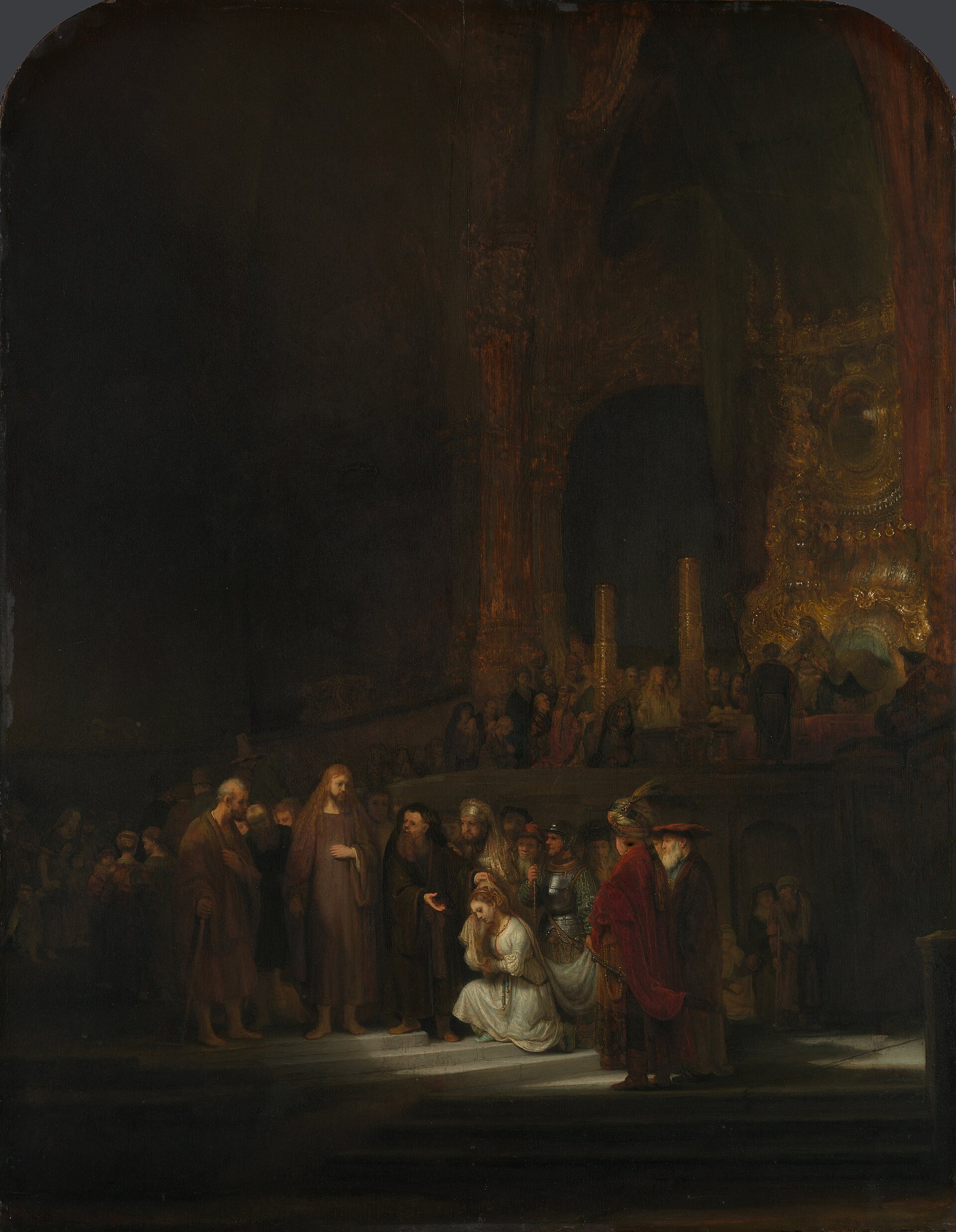 Cristo e a Mulher Apanhada em Adultério, por Rembrandt