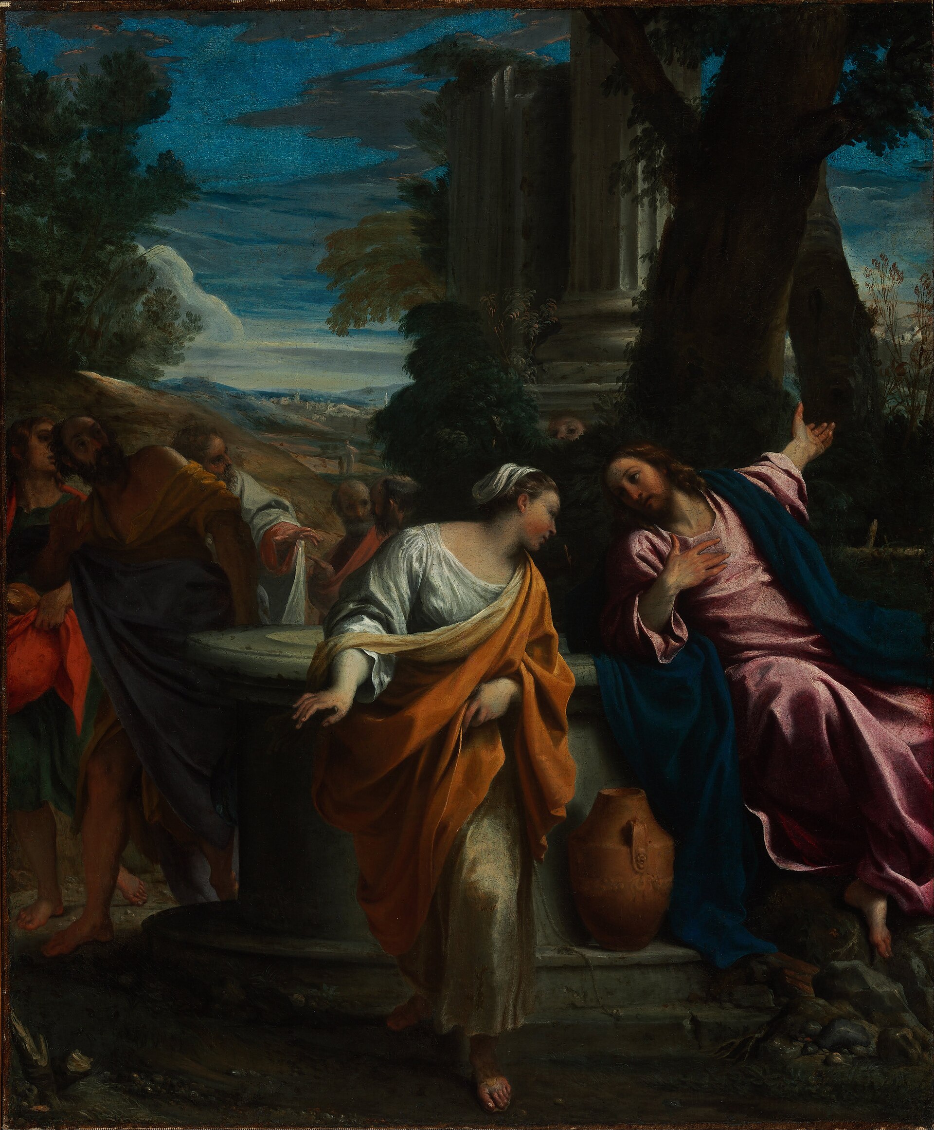 Cristo e a Mulher Samaritana junto ao poço, por Annibale Carracci