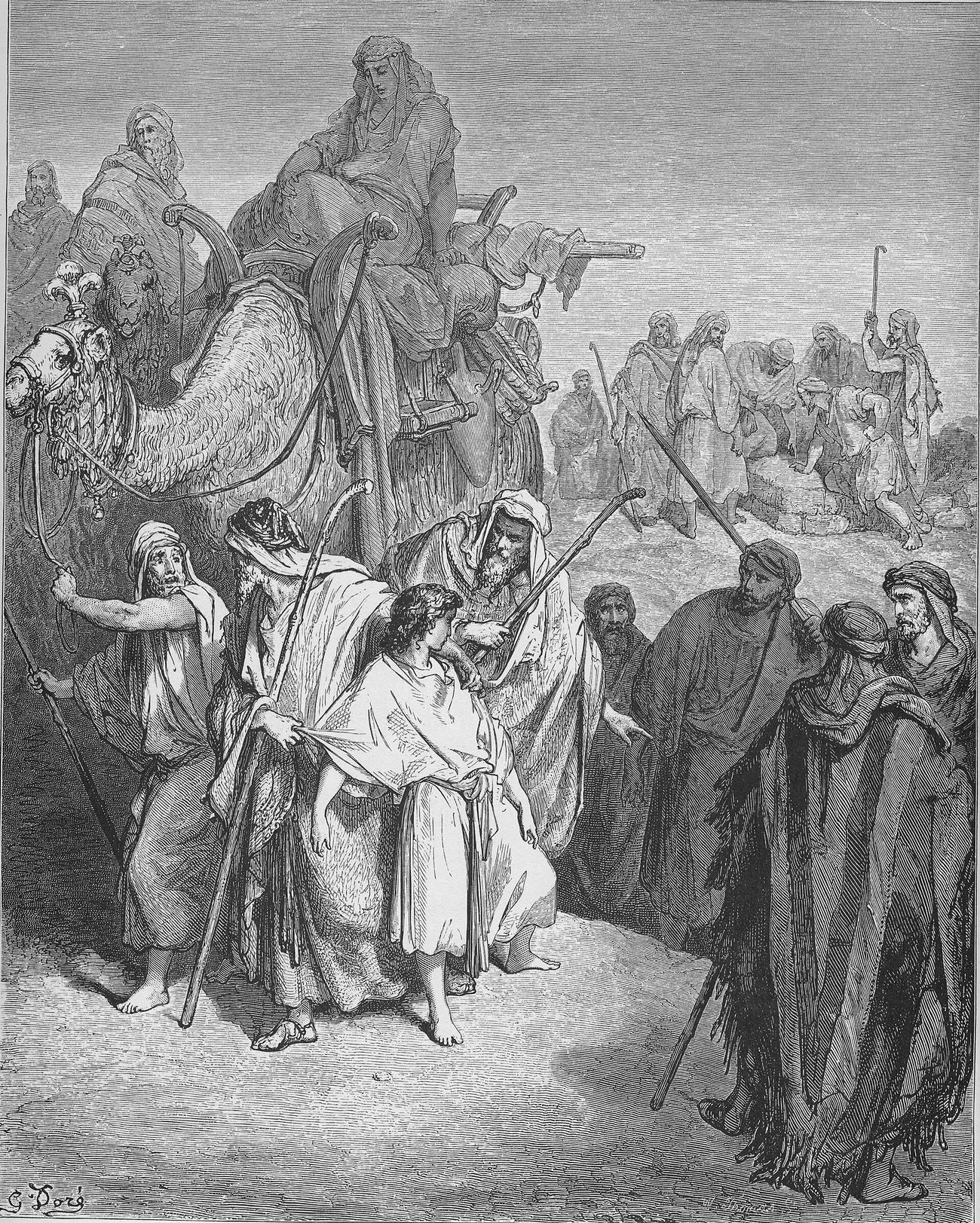 José é vendido pelos irmãos; gravura de Gustave Doré