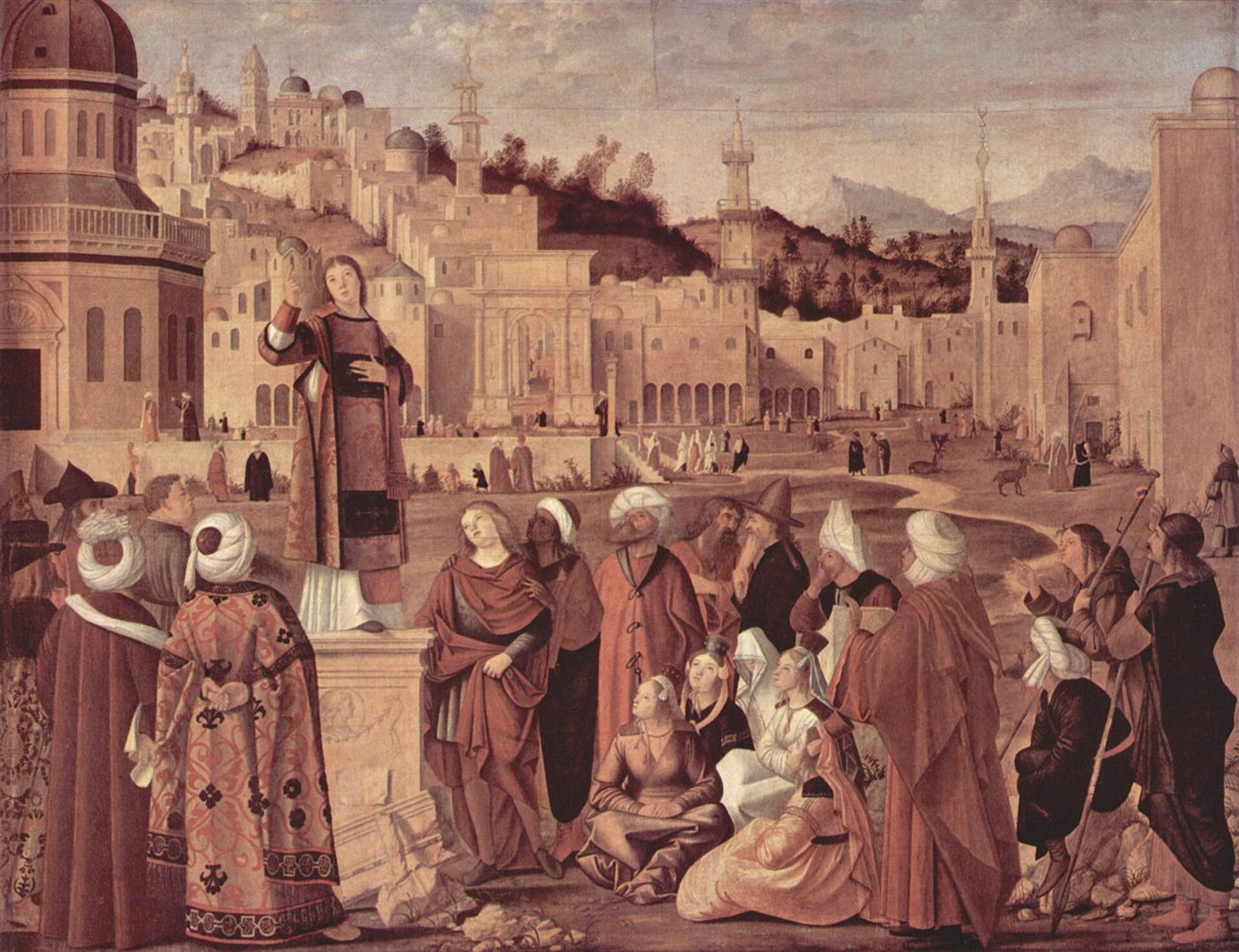 O sermão de Santo Estêvão, por Vittore Carpaccio