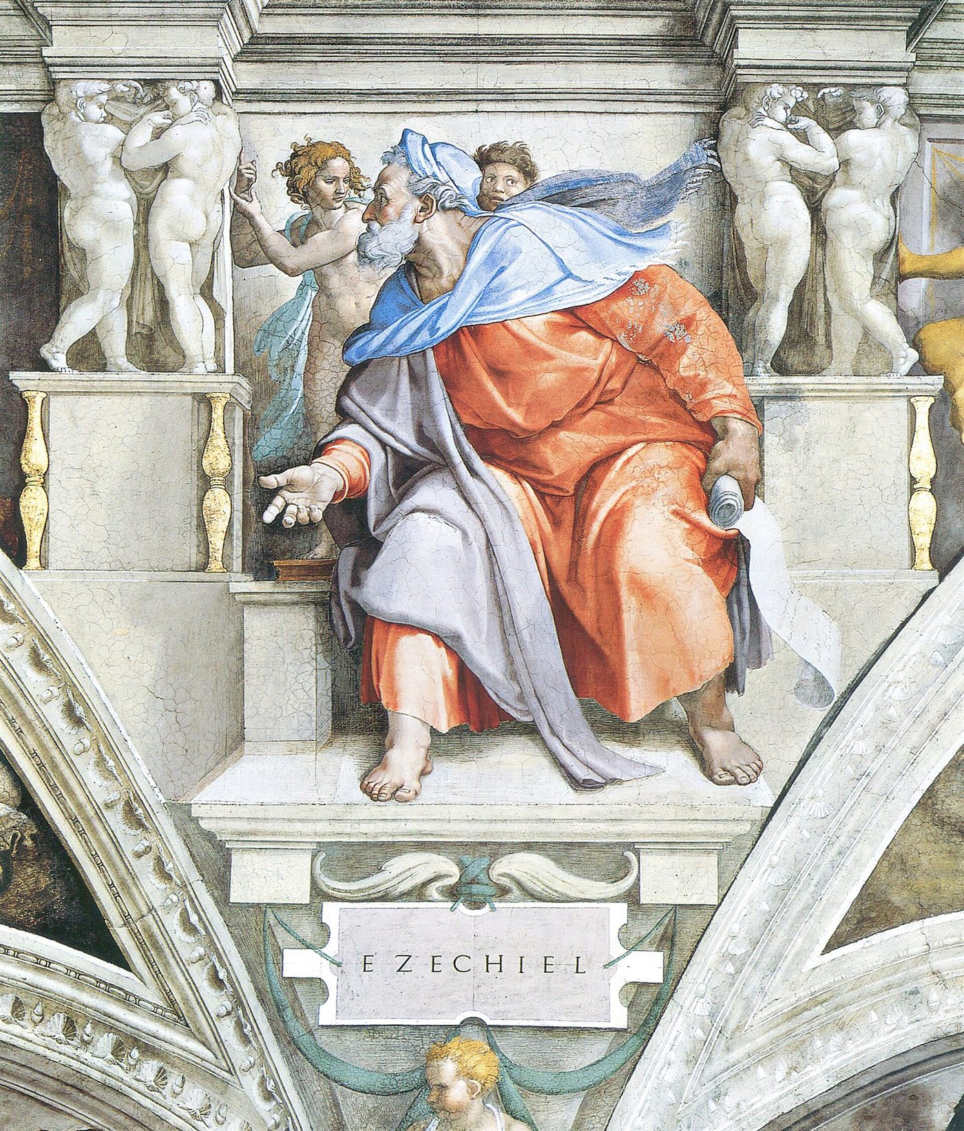 O profeta Ezequiel, por Michelangelo (Capela Sistina)