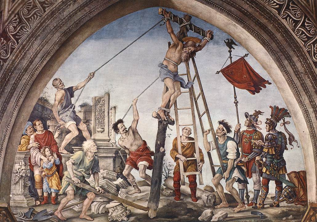 Crucificação de São Filipe, afresco de Filippino Lippi na Capela Strozzi