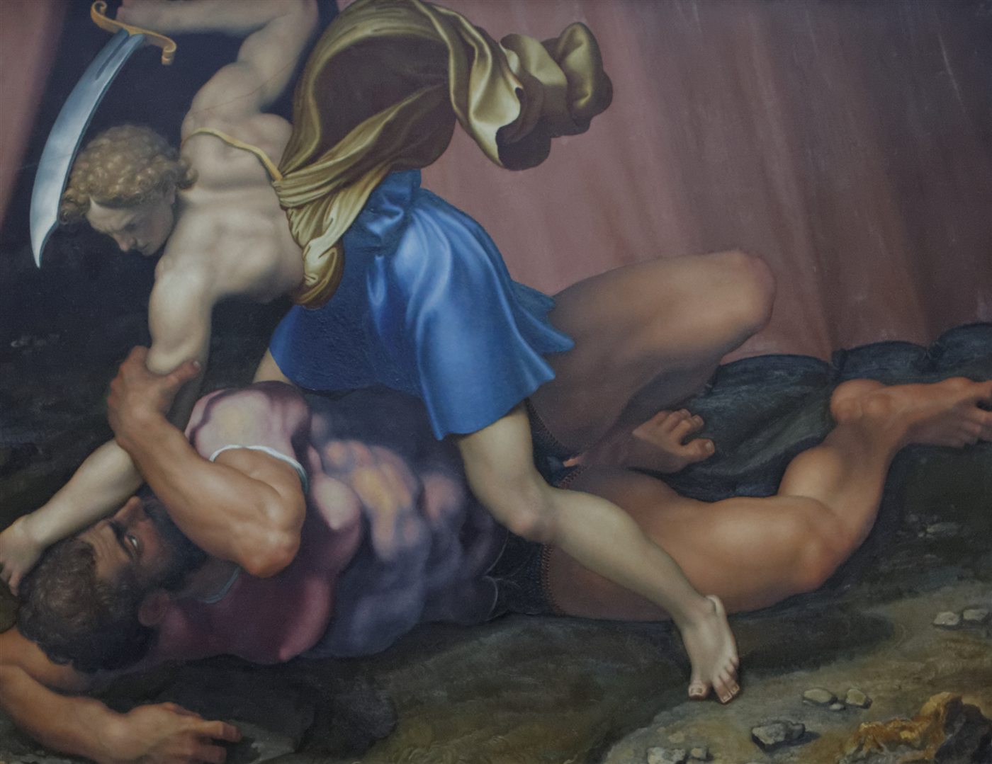 Davi e Golias, pintura de Daniele da Volterra