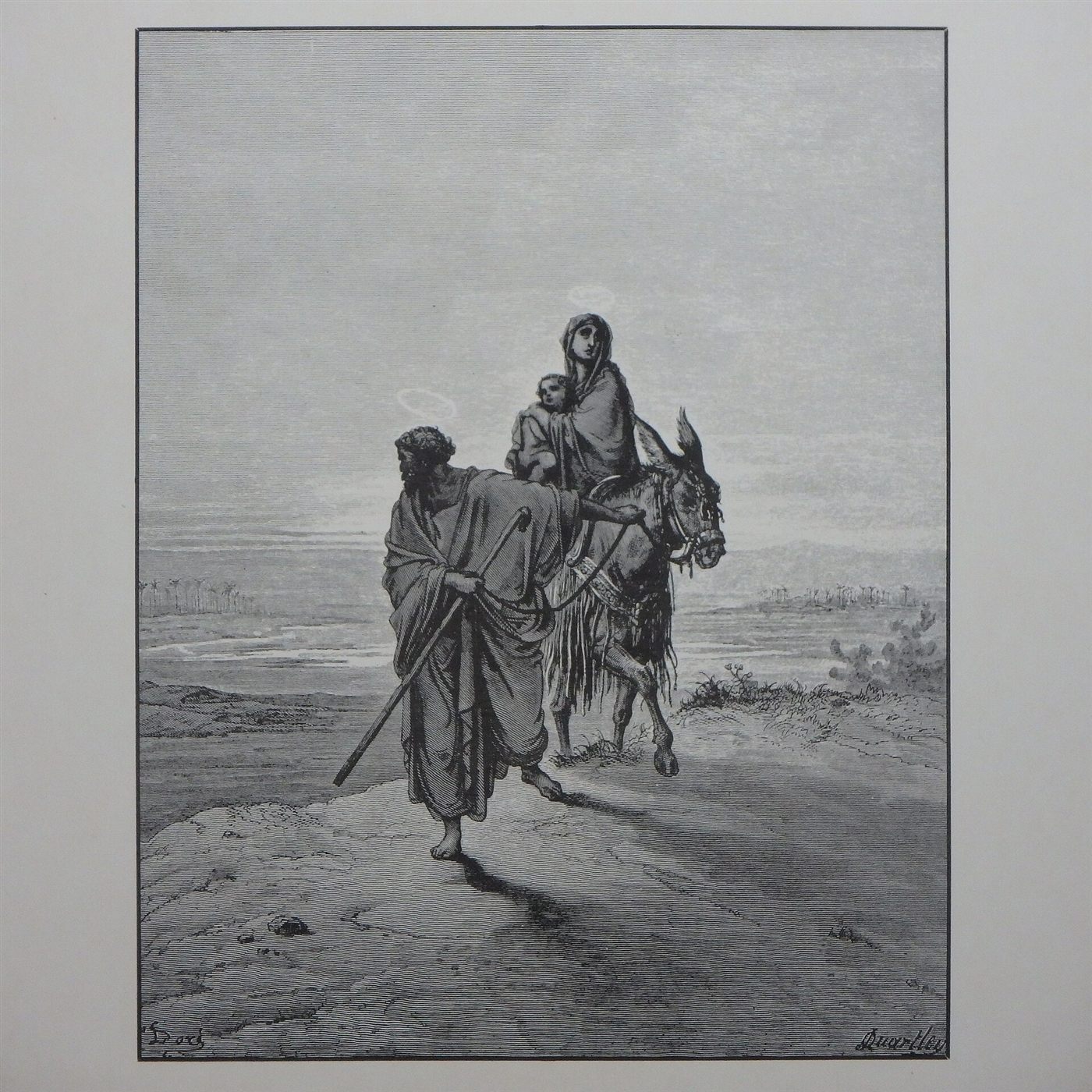 A Fuga para o Egito, gravura de Gustave Doré