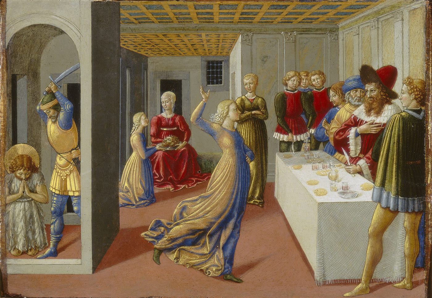 O Banquete de Herodes e a Decapitação de São João Batista, de Benozzo Gozzoli