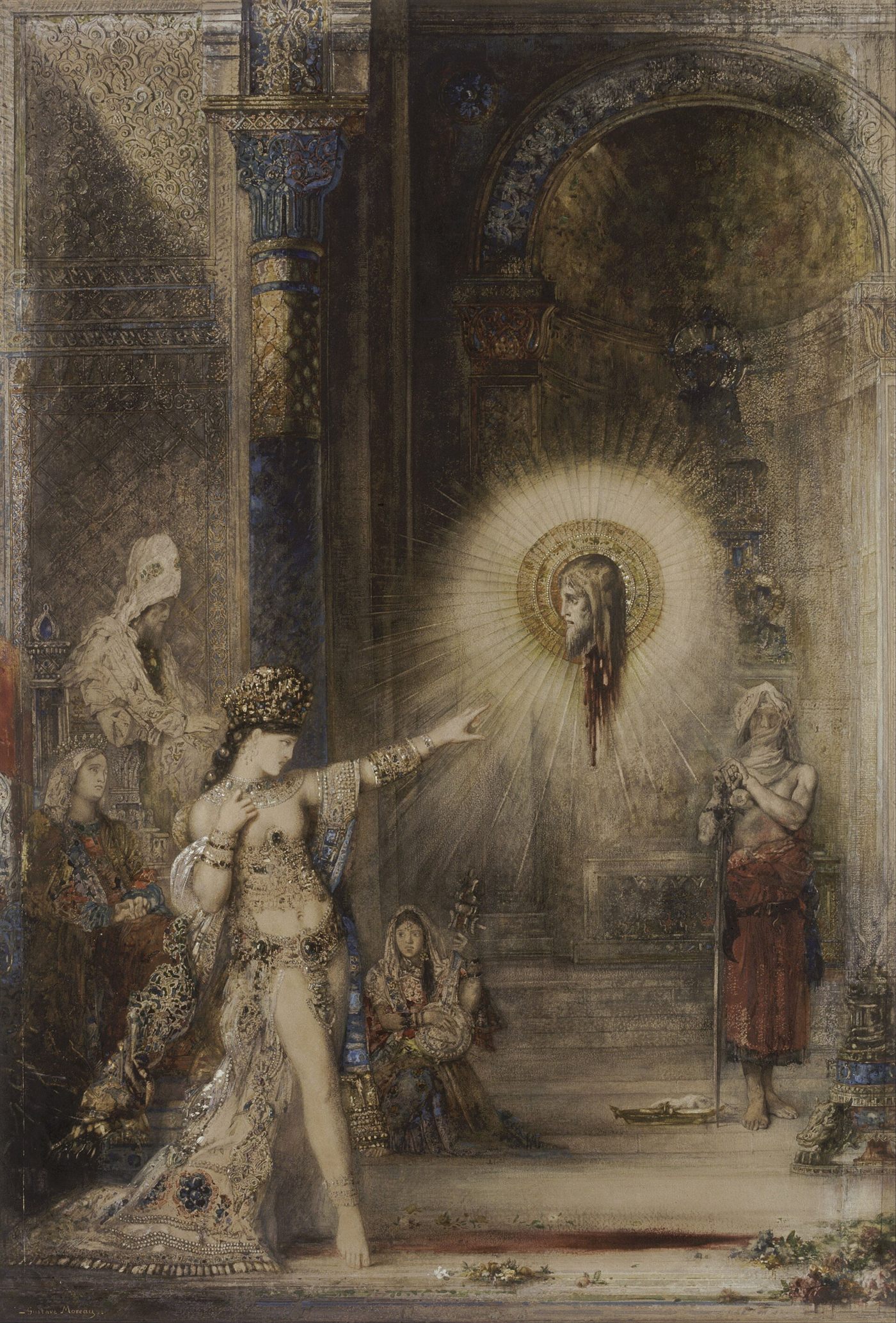 A Aparição, aquarela de Gustave Moreau