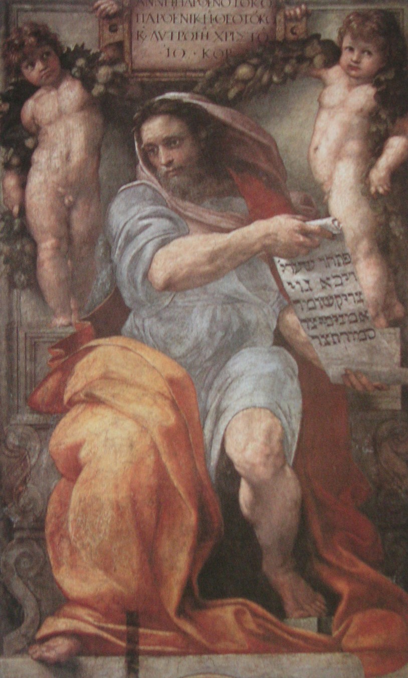 O Profeta Isaías, fresco de Rafael na igreja de Sant'Agostino, Roma