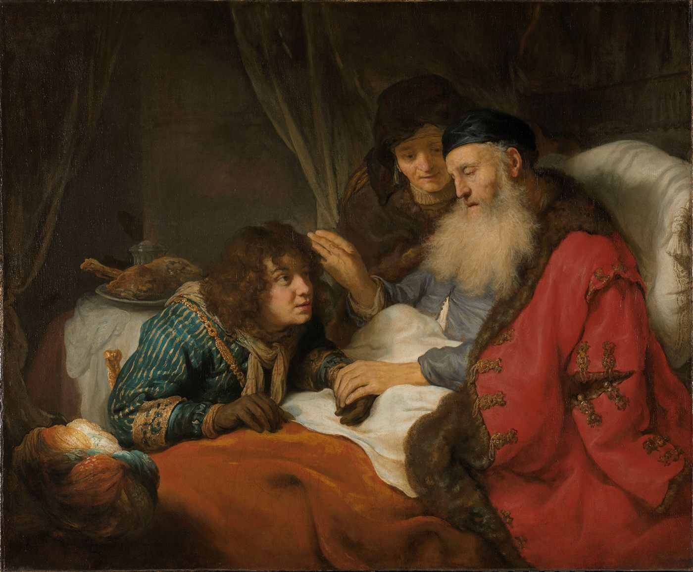 Isaque abençoa Jacó, por Govert Flinck