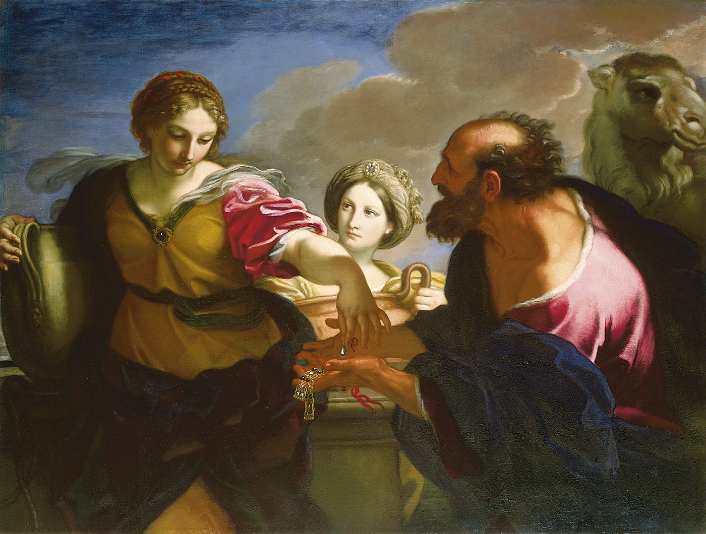 Rebeca e Eliézer junto ao poço, por Carlo Maratta