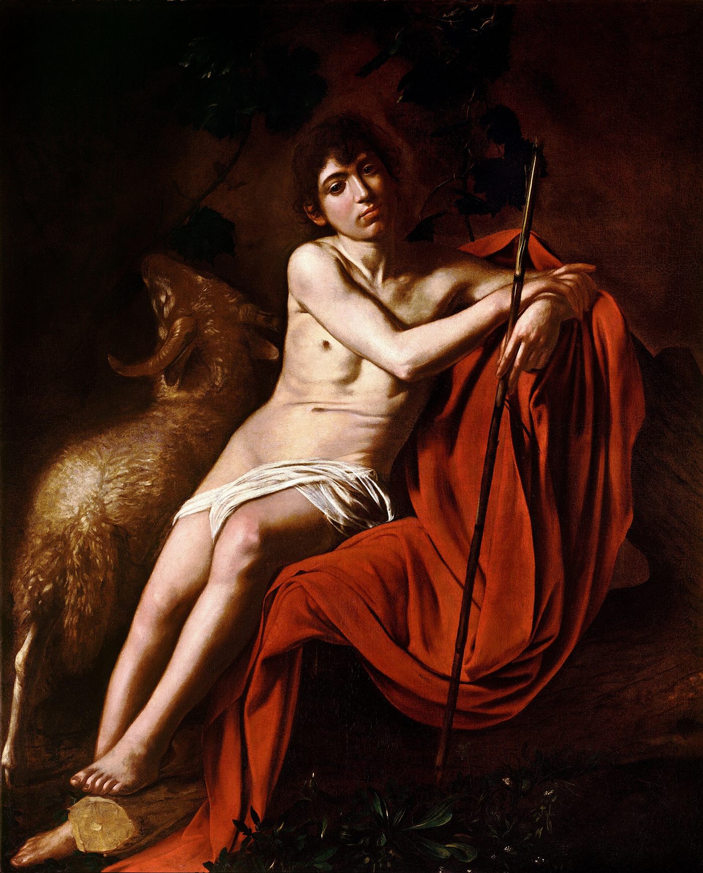 São João Batista no deserto, por Caravaggio