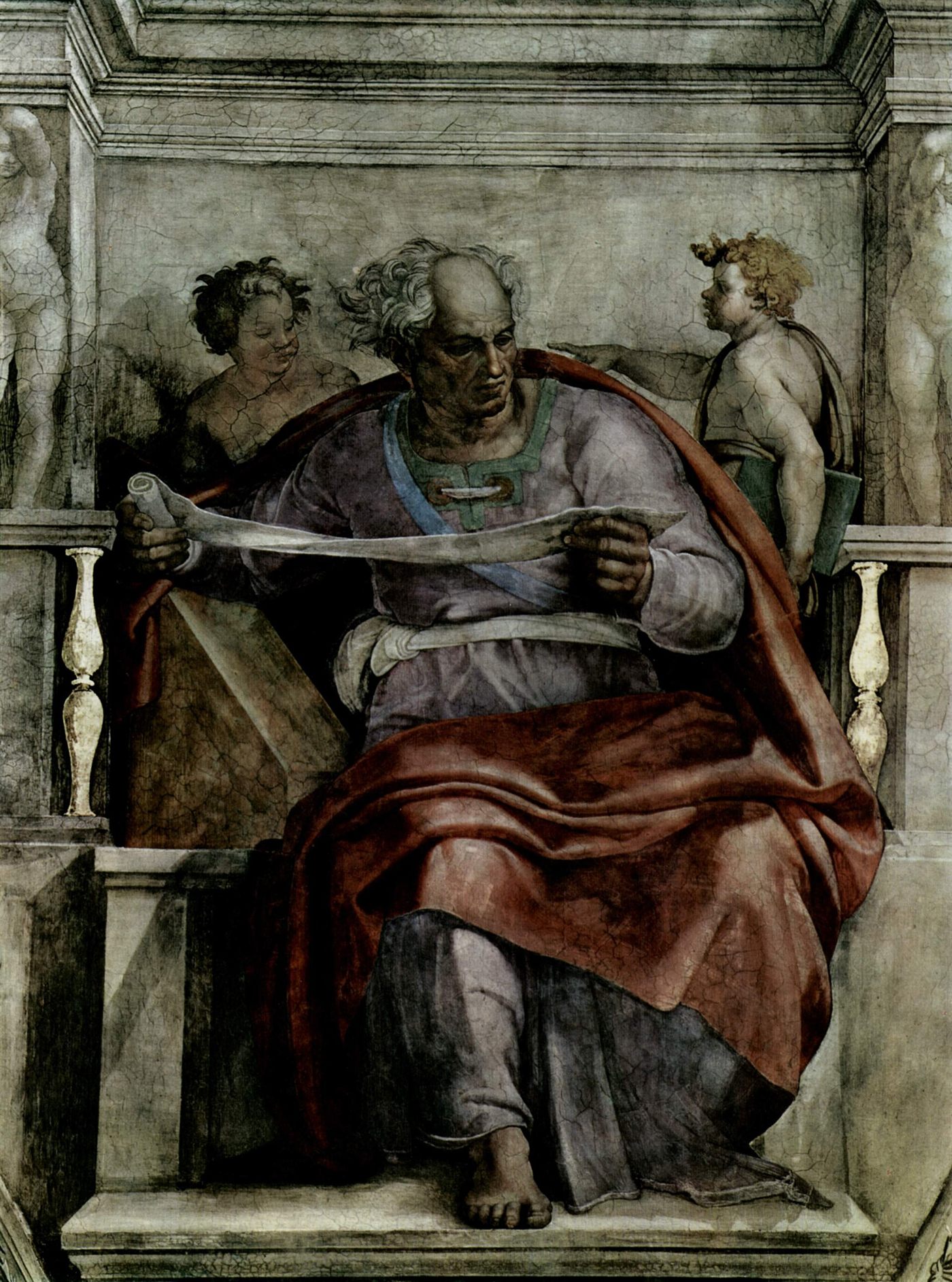 O profeta Joel, afresco de Michelangelo na Capela Sistina