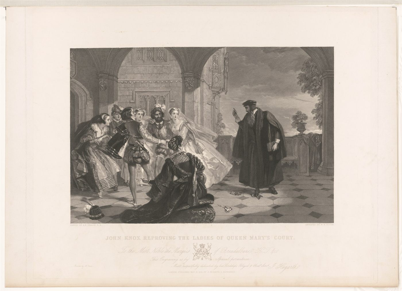 John Knox reprova as damas da corte da Rainha Maria