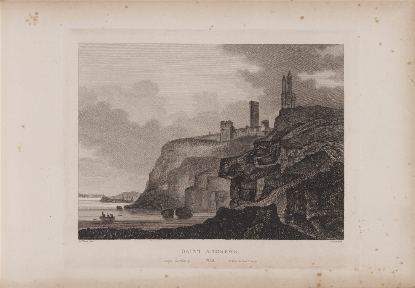 Vista histórica de St. Andrews, Escócia
