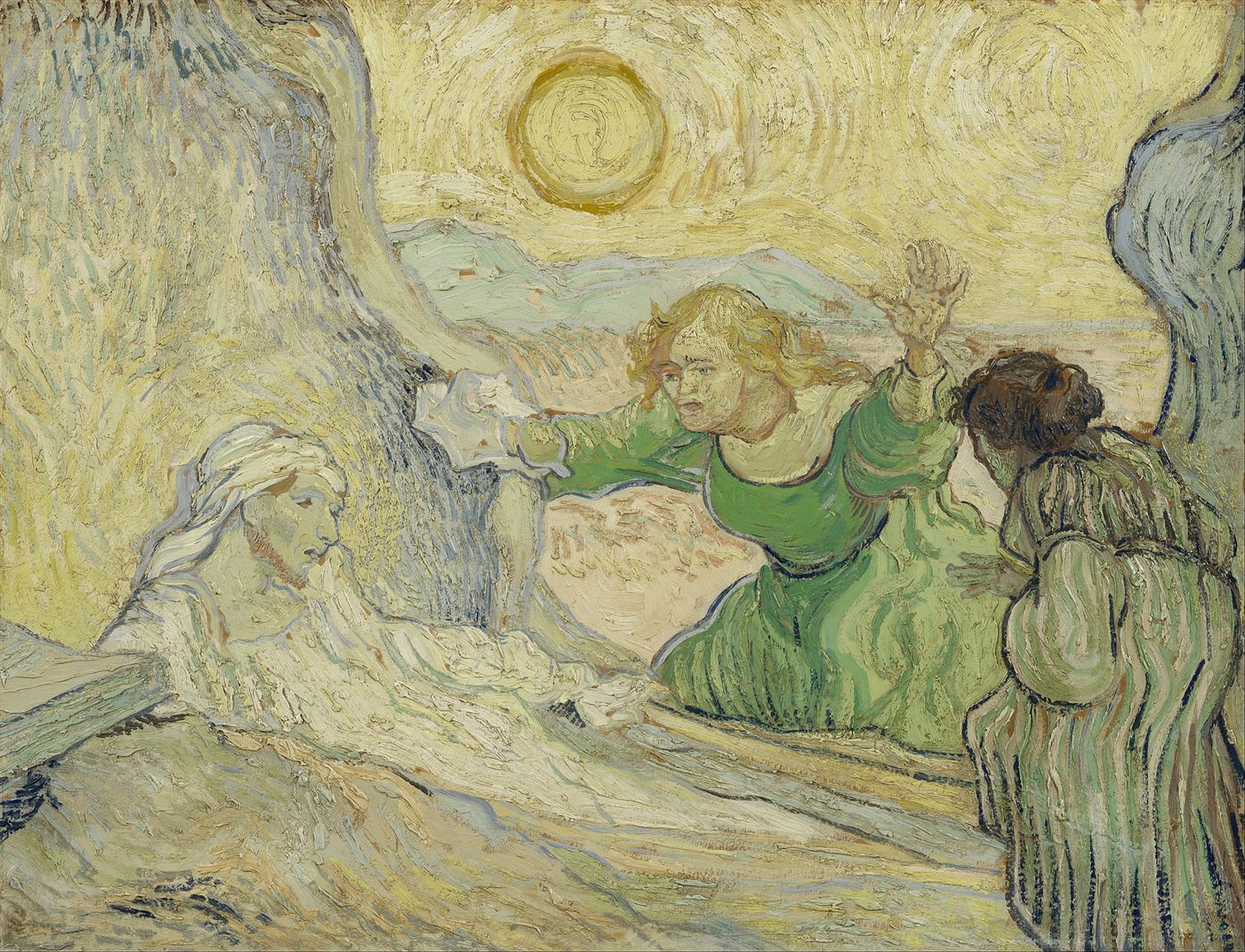 A Ressurreição de Lázaro, por Vincent van Gogh, segundo Rembrandt