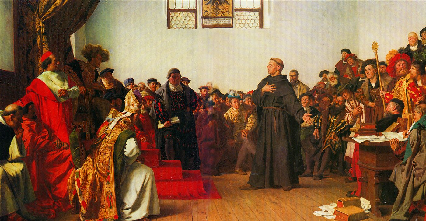 Lutero diante da Dieta de Worms, pintura de Anton von Werner