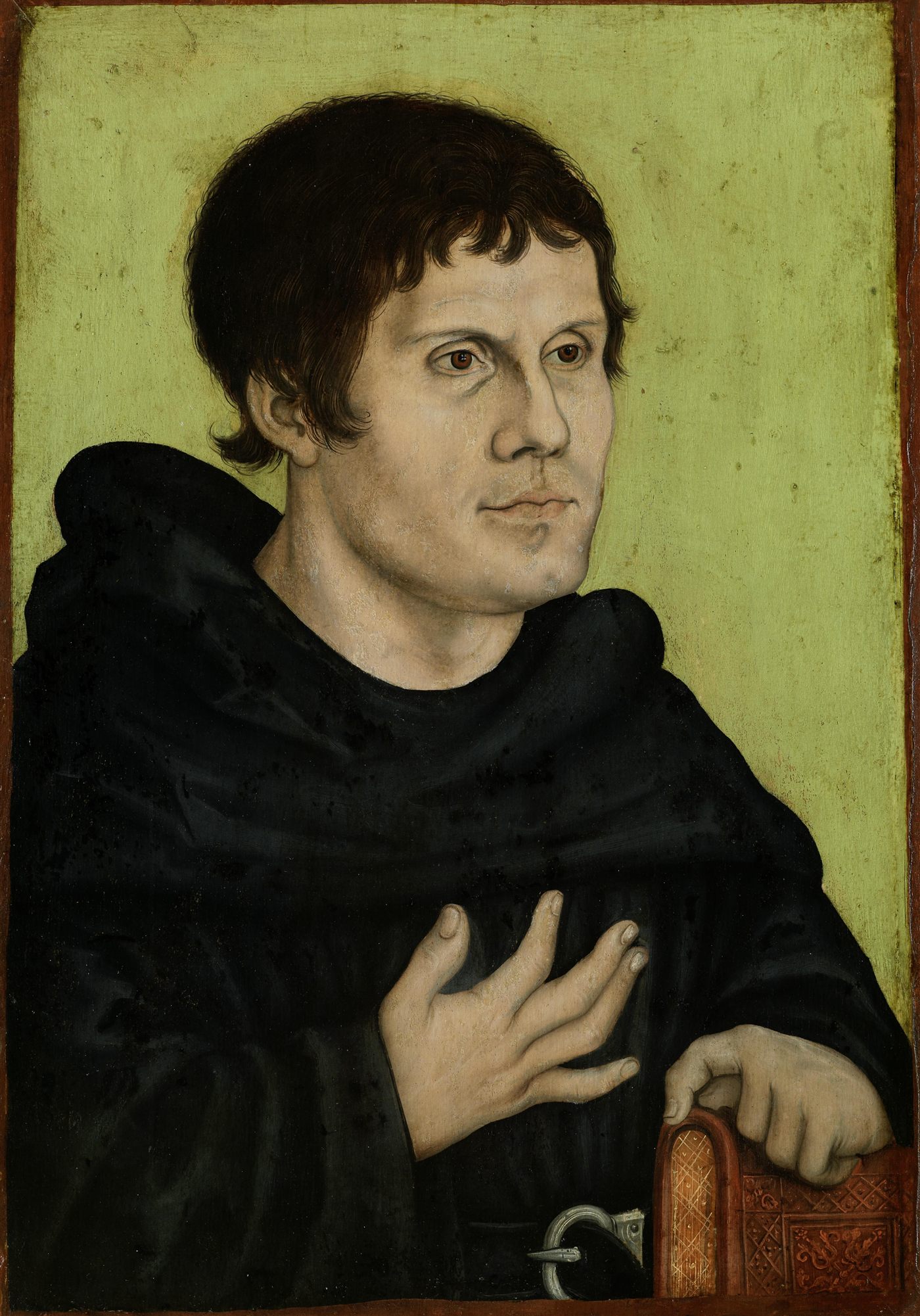 Lutero como monge agostiniano, retrato de Lucas Cranach, o Velho, e oficina