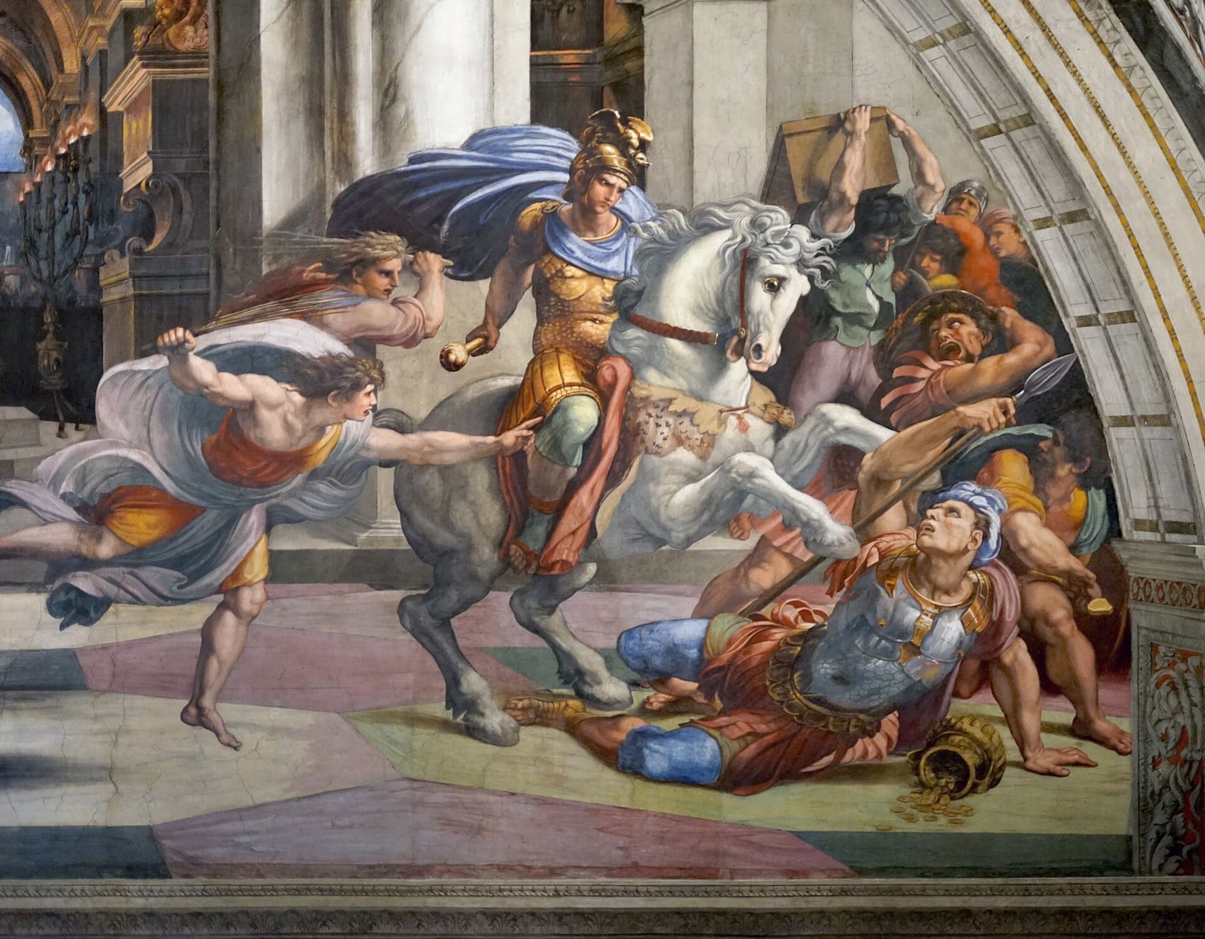 A expulsão de Heliodoro do templo, afresco de Rafael no Vaticano