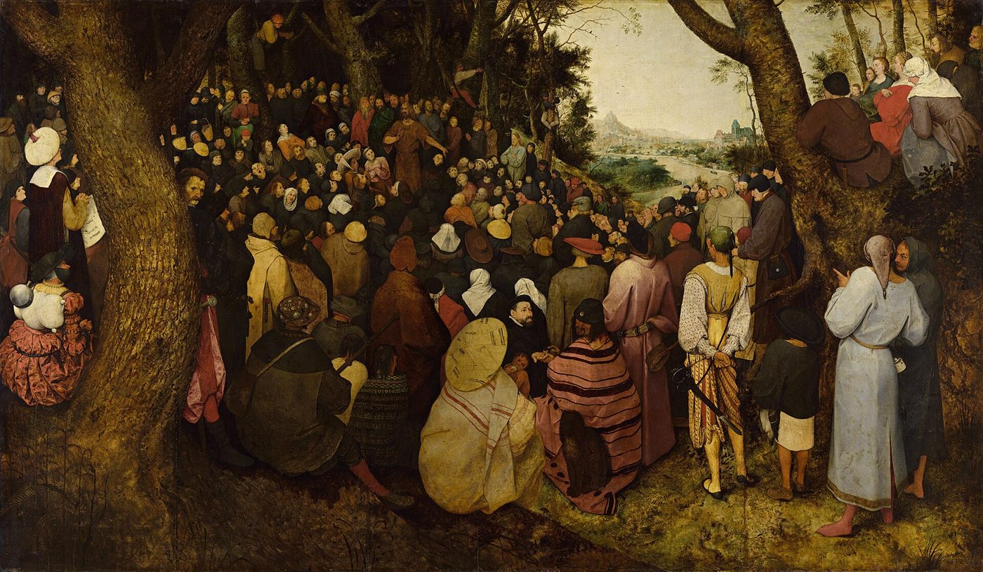 A pregação de João Batista, pintura de Pieter Bruegel, o Velho