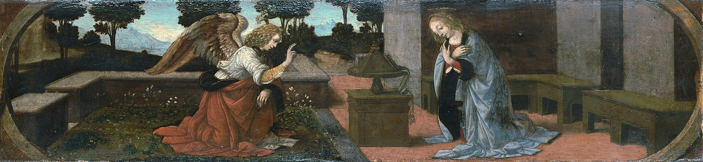 A Anunciação, por Leonardo da Vinci