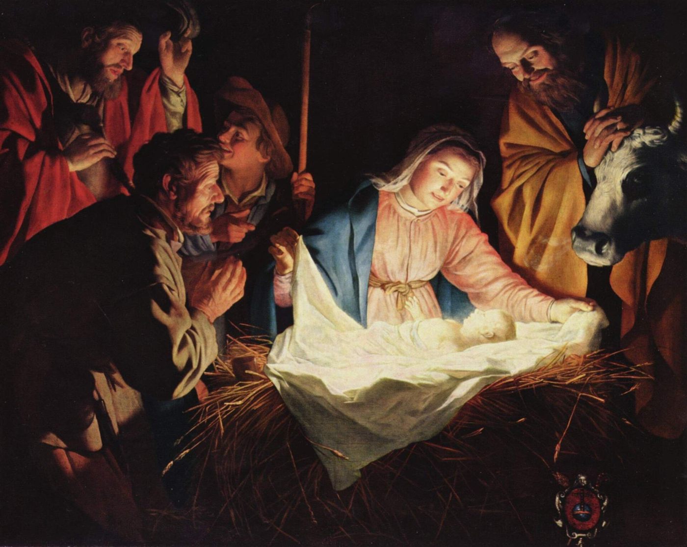 A Adoração dos Pastores, por Gerard van Honthorst