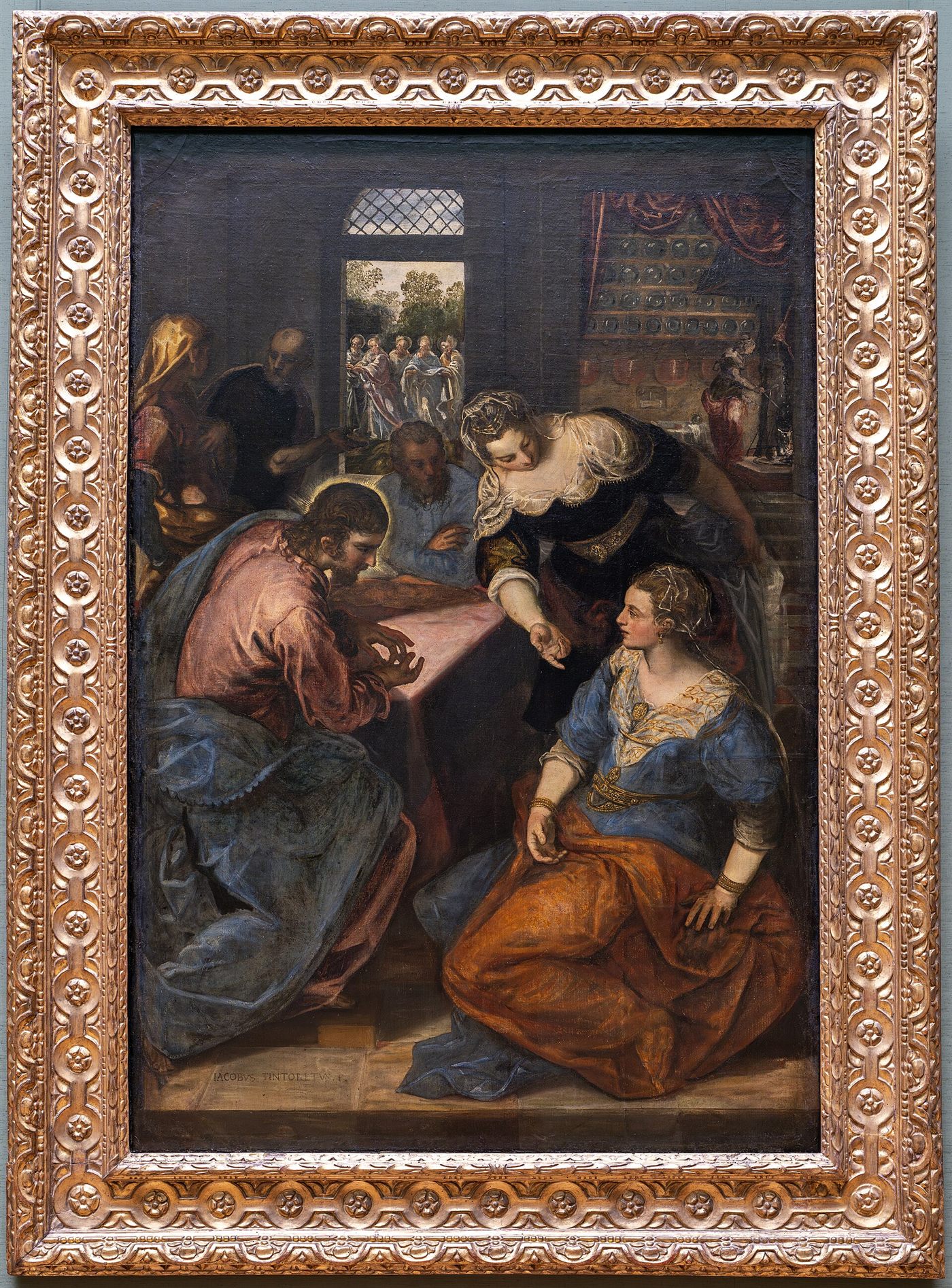 Cristo na casa de Marta e Maria, por Tintoretto