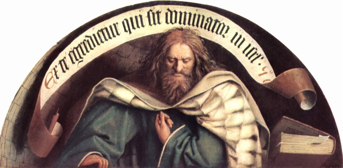 O profeta Miqueias, painel do Retábulo de Ghent, dos irmãos van Eyck