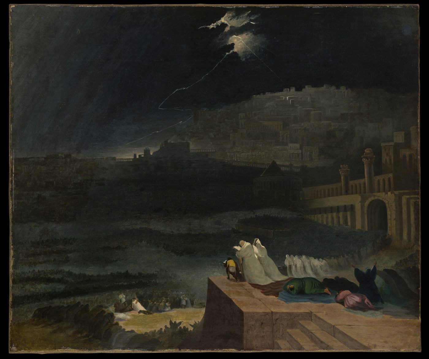 A ruína de Nínive — pintura de John Martin