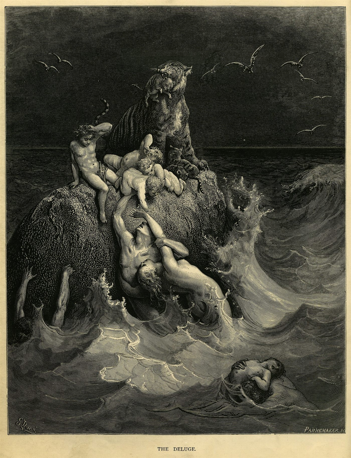 O Dilúvio, gravura de Gustave Doré