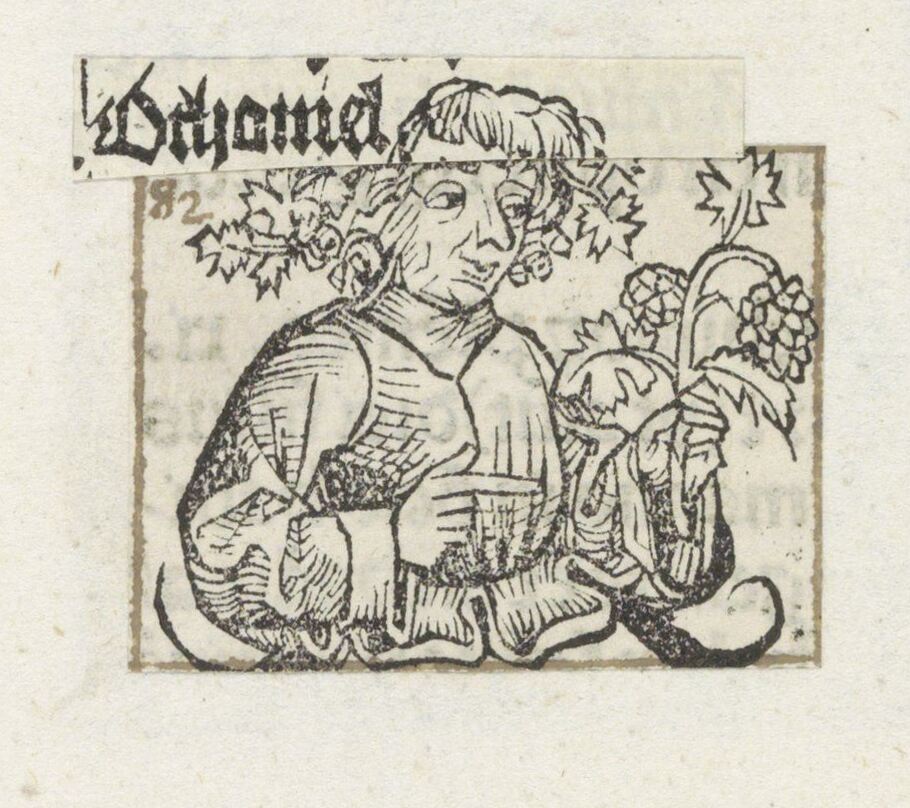 Otniel, xilogravura do Liber Chronicarum (Crônica de Nuremberg), 1493