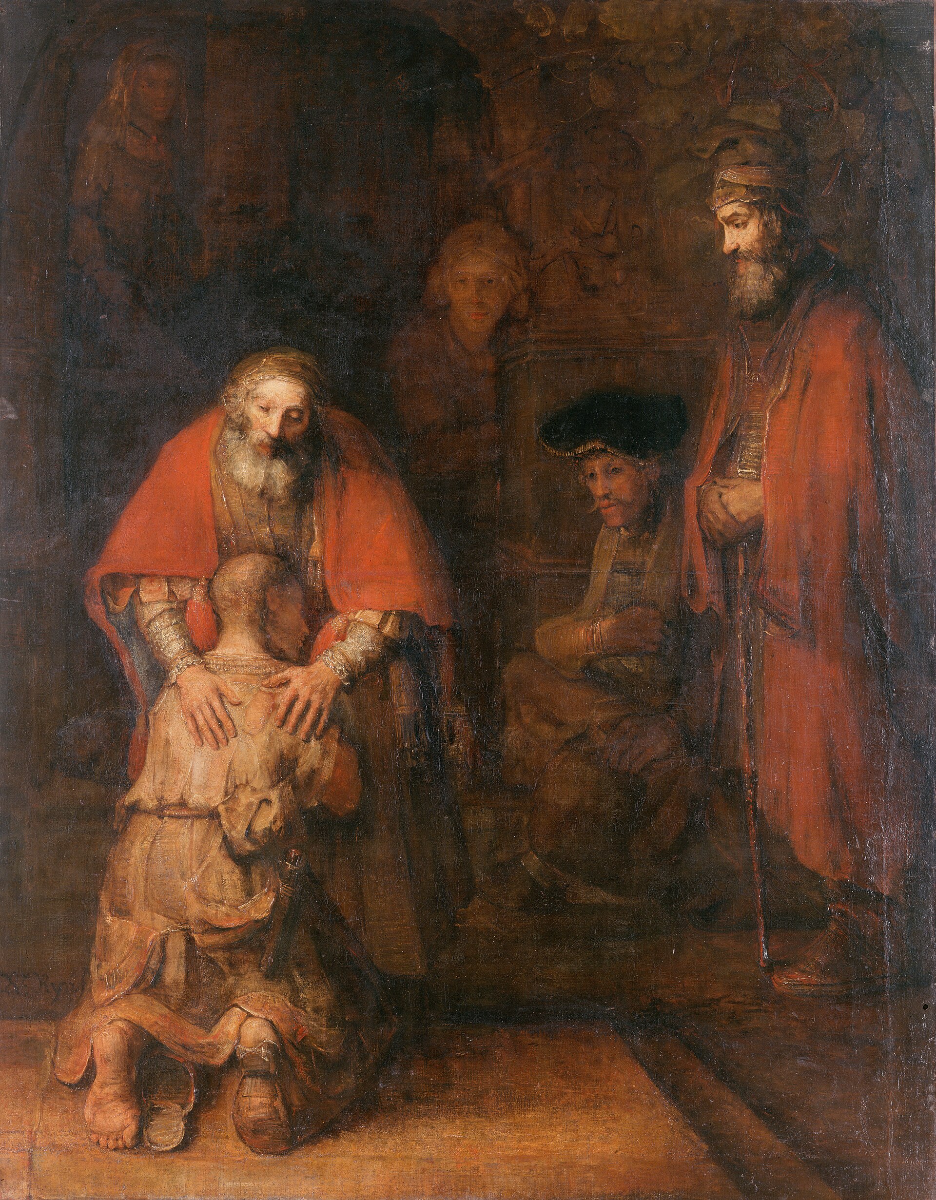 O pai abraça o filho que voltou, por Rembrandt