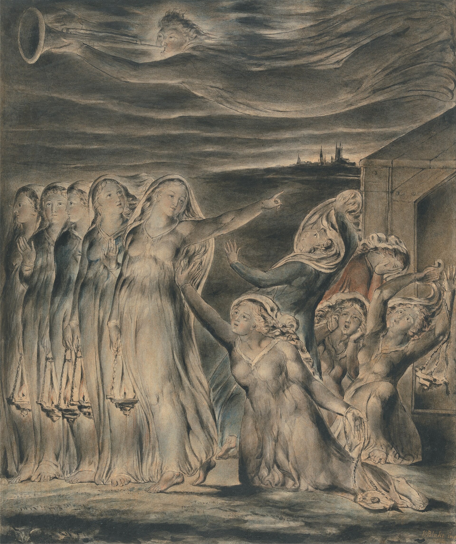 A Parábola das Dez Virgens, por William Blake