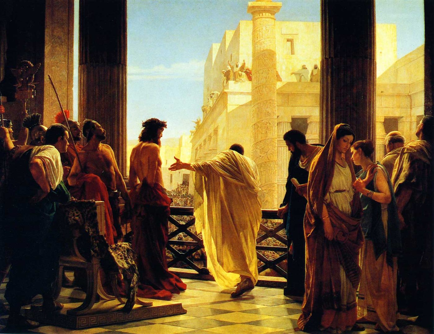 Pilatos apresenta Jesus à multidão — Ecce Homo, por Antonio Ciseri