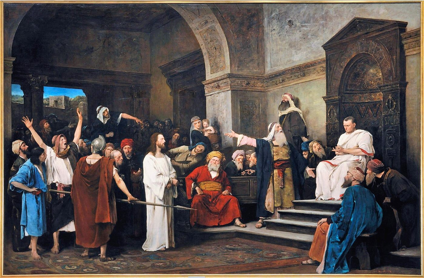 Cristo diante de Pilatos, por Mihály Munkácsy