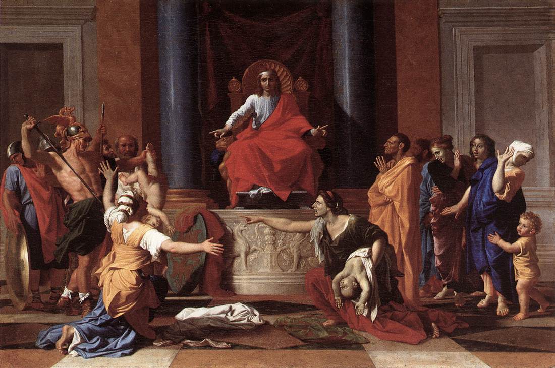 O Julgamento de Salomão, por Nicolas Poussin